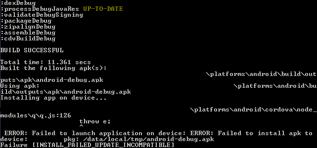 How To Fix Cordova (android) Build Problem : Install_failed_update ...