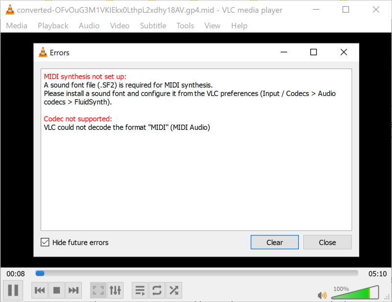 how to play dat files on vlc media player
