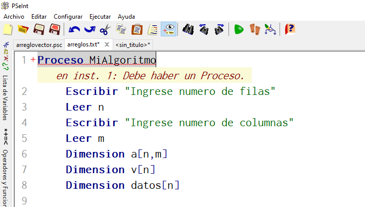 How To Resolve Pseint Exception Error 273 Debe Haber Un Proceso Our Code World