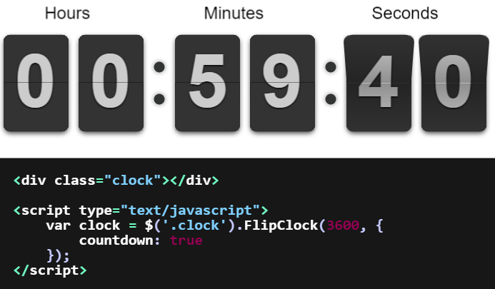 html countdown timer no javascript