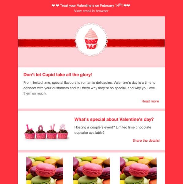 Valentines free email html template