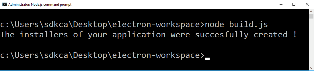 electron create installer