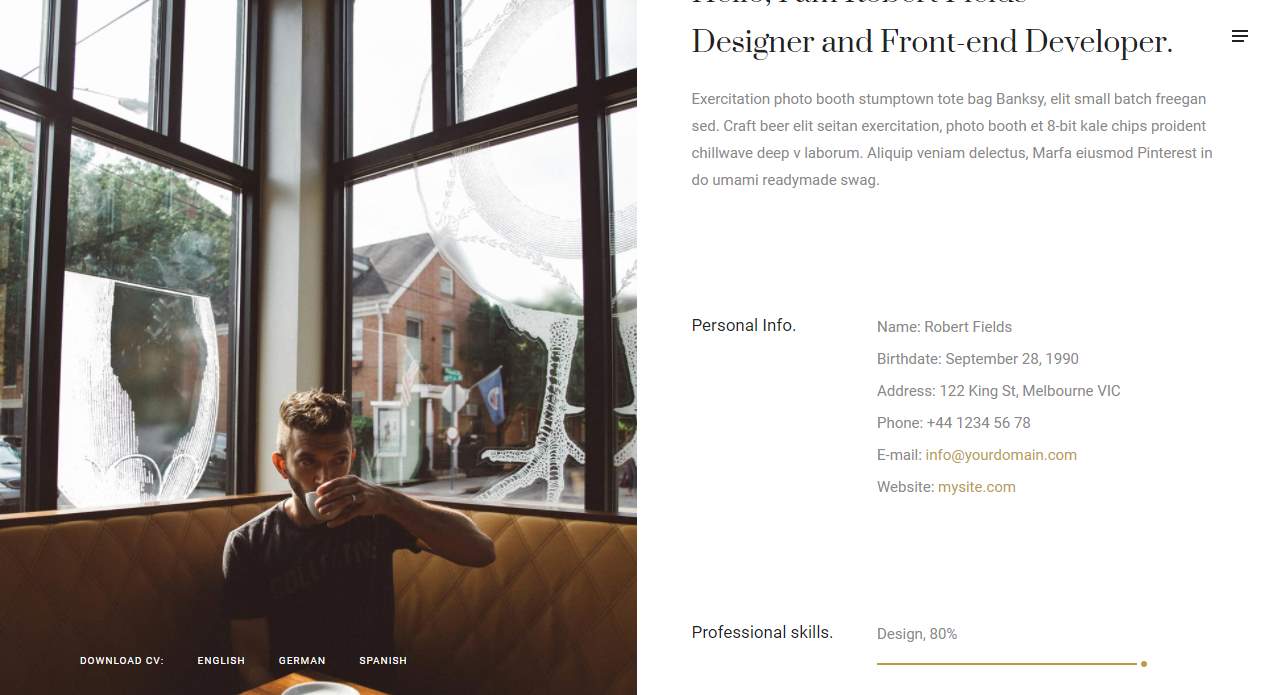 Top 10: Best Premium Resumes and Curriculum Vitae Bootstrap Templates