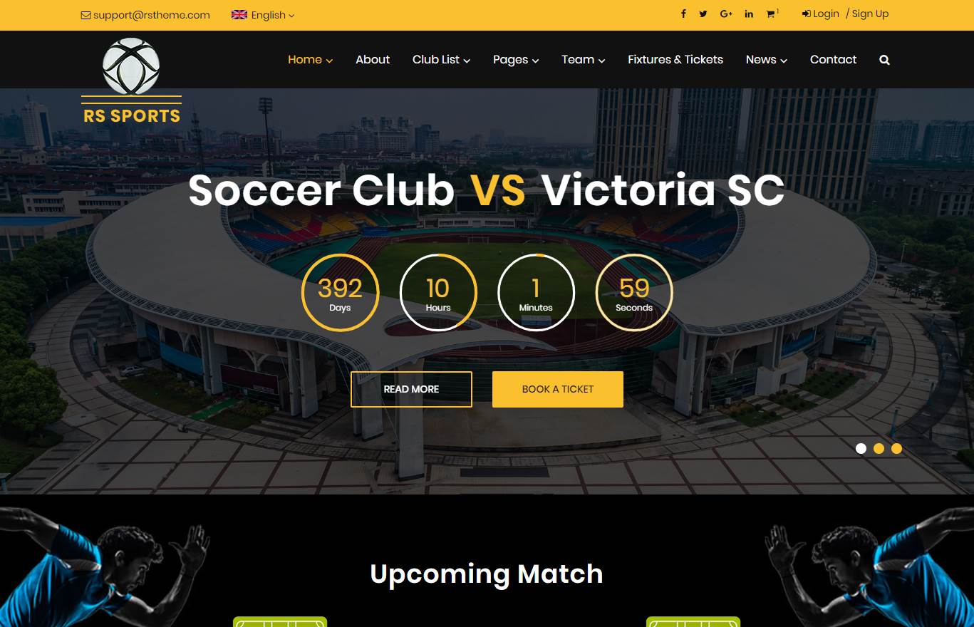 Top 5: Best Premium Soccer & Football Club Website Templates | Our Code