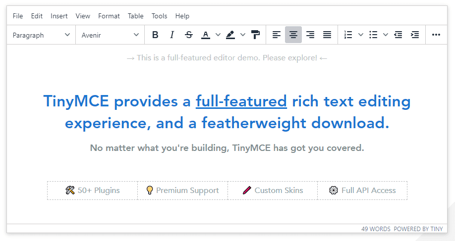 open source rich text editor