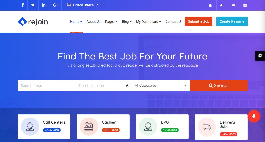 Top 15 Best Premium Job Board Website Templates Of 2020 Our Code World