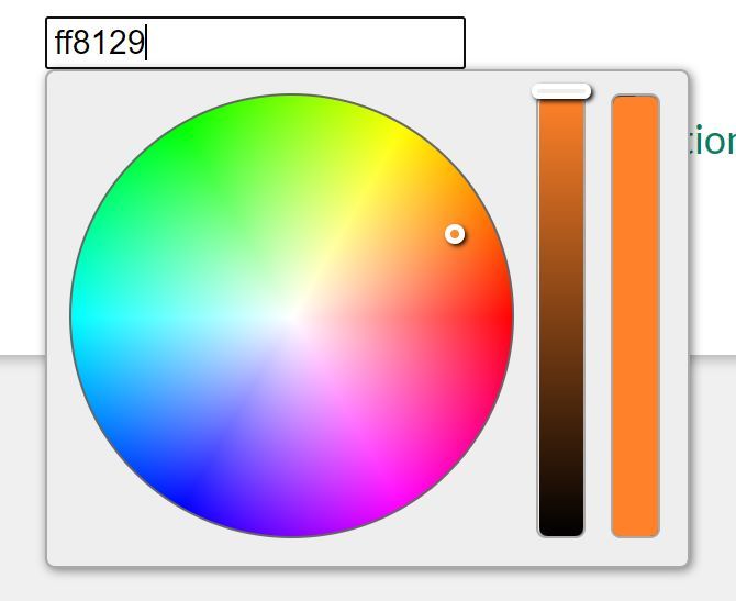 color wheel and color picker
