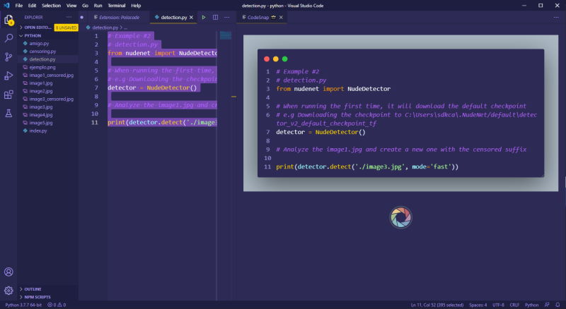 Visual Studio Code CodeSnap 扩展