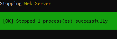 Symfony Web Server Stop Process