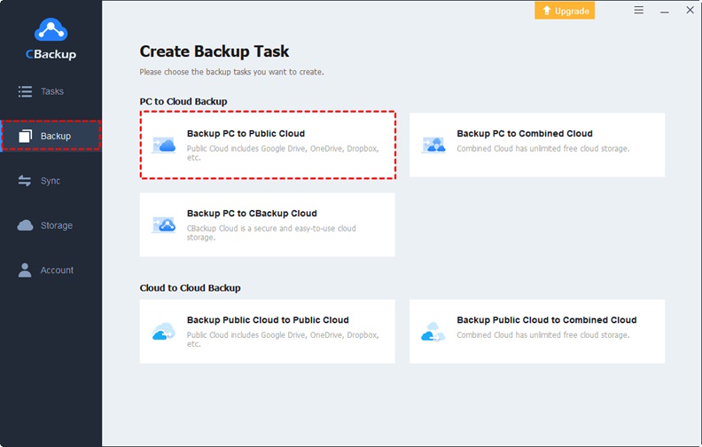 Create backup task