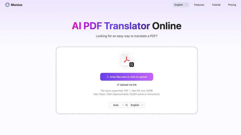 Monica PDF Translator