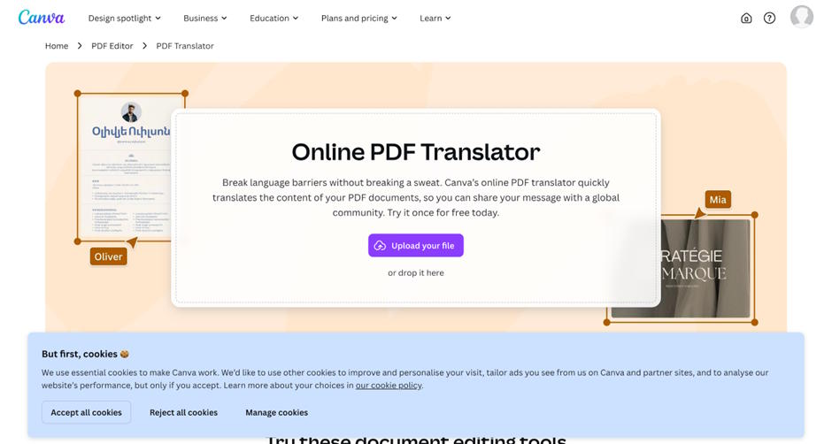 Canva PDF Translator